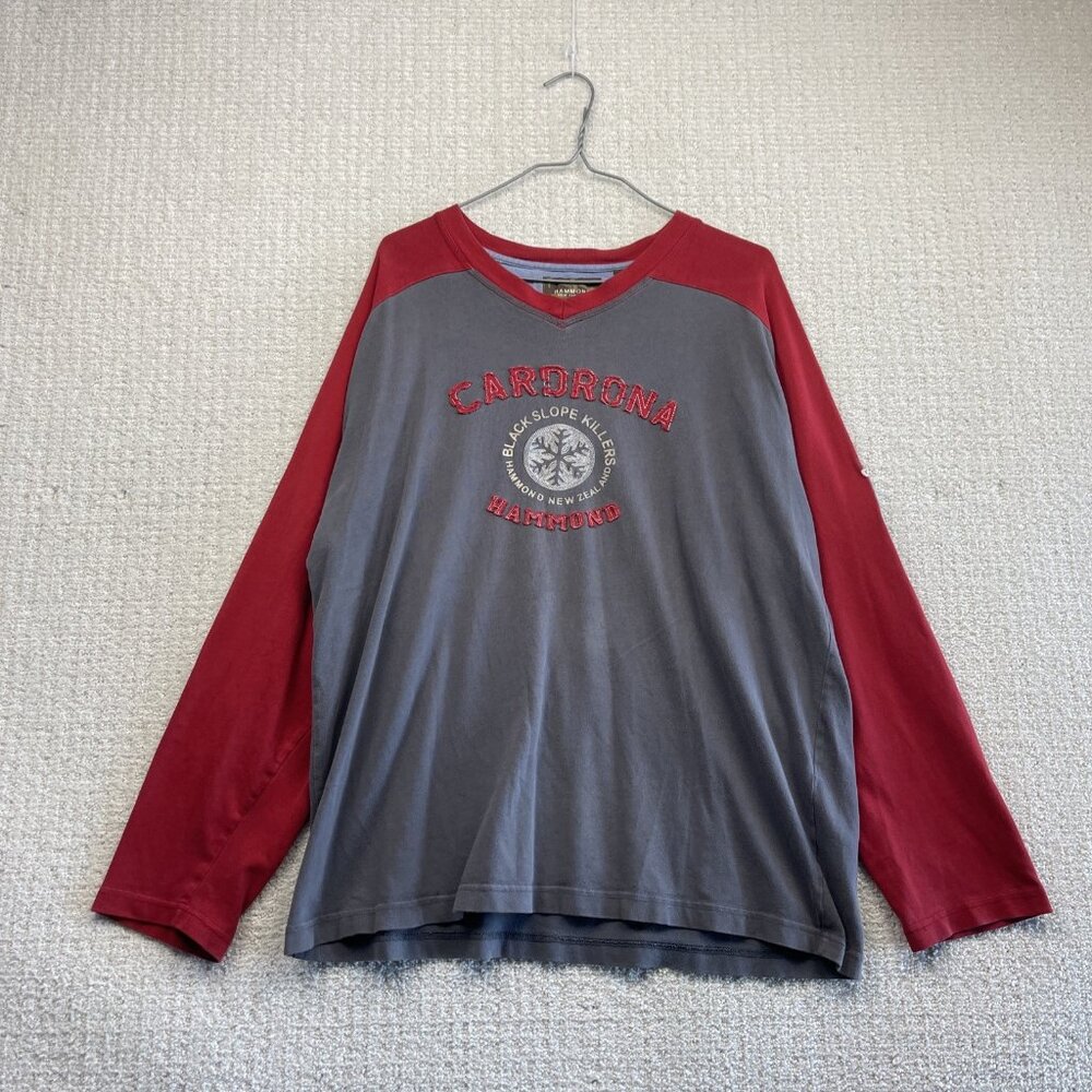 Hammond New Zealand x Cardrona Long Sleeve T-Shirt Winter Ski Resorts Men Sz L